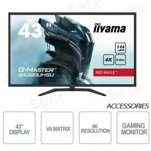 Monitor Red Eagle Gaming 43 Pollici 4K G-Master - IIYAMA