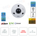 IPC-EBW8842-AS - Telecamera IP PoE ONVIF® Fisheye - WizMind - 8MP  - Ottica 1.85mm - Video Analisi - Allarme - Mic