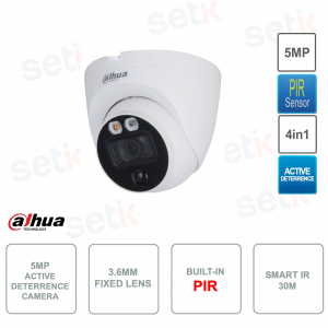 Telecamera da esterno 4in1 - 5MP - Deterrenza attiva - Ottica 3.6mm - PIR - Smart IR 30m - S2