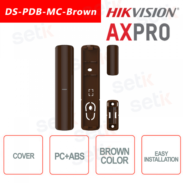 Couvercle de remplacement marron DS-PDB-MC pour contacts magnétiques sans fil AX PRO en PC+ABS - Hikvision