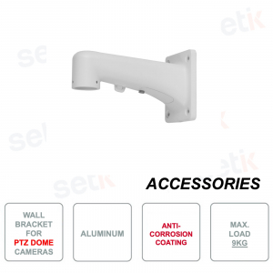 Supporto a muro per telecamere PTZ Dome Dahua - Rivestimento anticorrosione