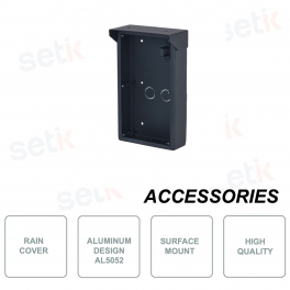 Regenschutz - Zur Wandmontage - Schwarze Farbe - Aus Aluminium AL 5052