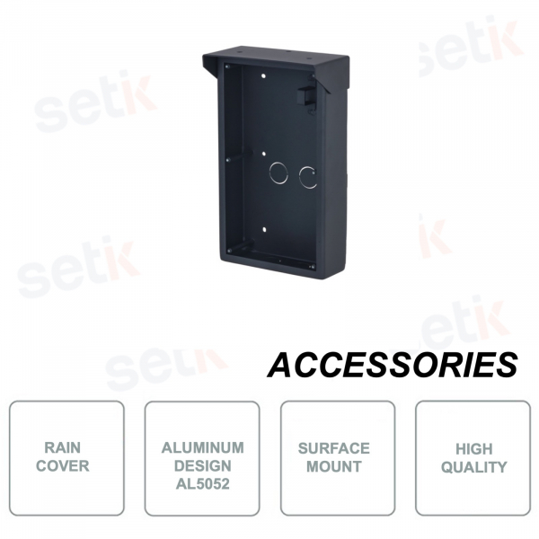 Regenschutz - Zur Wandmontage - Schwarze Farbe - Aus Aluminium AL 5052
