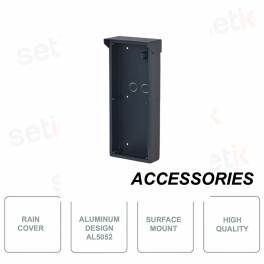 Rain cover - Black color - In aluminum AL 5052 - With sun protection