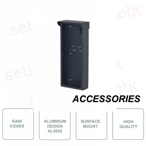 Rain cover - Black color - In aluminum AL 5052 - With sun protection