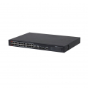 Commutateur réseau industriel administrable - 24 ports PoE 100 Mbps et 2 ports optiques Gigabit - Watchdog