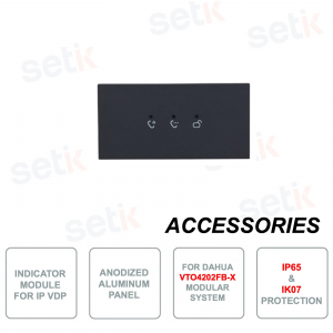 Indicator module - For modular system VTO4202FB-X - IK07 and IP65