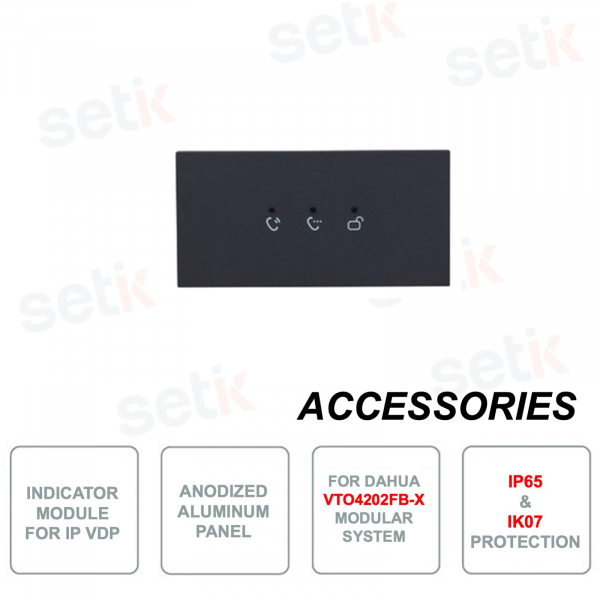 Anzeigemodul - Für modulares System VTO4202FB-X - IK07 und IP65