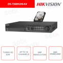 DS-7308HUHI-K4 - HIKVISION - TURBO HD DVR - 5in1 - 8 canali IP IN - 8 canali analogici - 8MP - H.265 Pro+ 1HHD da 2TB Incluso