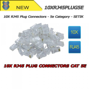 10x RJ45 Connectors PLUG CAT 5E - SETIK