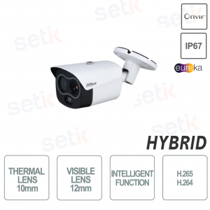 Telecamera Bullet Termica Ibrida Serie Eureka 4MP intelligenza Artificiale Onvif PoE Dahua