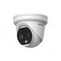 Cámara de torreta de biespectro térmico Hikvision de 2,1 mm y análisis de video PoE IP66 visible de 2,2 mm