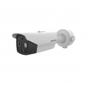 Cámara tipo bala térmica de doble espectro de Hikvision Análisis de video PoE IP67 visible de 6,9 mm y 6,4 mm