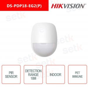 Hikvision Sensore PIR Cablato 18m con immunità animali da interno