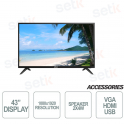 43 Inch Monitor - For continuous use 24-7 - LED - Full HD - Speakers