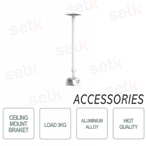 Support de fixation au plafond Dahua en alliage d'aluminium, couleur blanche, capacité 3Kg