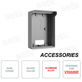 Cubierta para lluvia - Aleación de aluminio - Para usar con VTO2202F - Plata