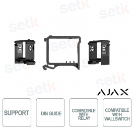 Soporte para fijar Relé y Wallswitch en Carril DIN