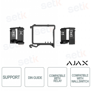 Soporte para fijar Relé y Wallswitch en Carril DIN