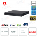 NVR 16 canaux 12MP - IP PoE ONVIF® -16 ports PoE - AI - SMD Plus - HDMI 4K I2