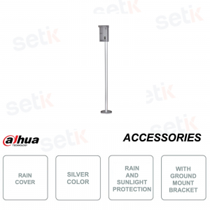 Cover antipioggia - Colore Argento - Stand a pavimento incluso - In alluminio AL5052