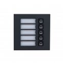 Module d'extension à 5 boutons mécaniques - Pour VTO4202FB-P - Protection IP65 et IK07 - En aluminium