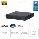 ONVIF® IP NVR - 8 IP channels - Resolution up to 12MP - Artificial intelligence - Audio - Alarm