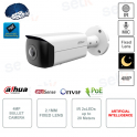 Telecamera IP PoE ONVIF® Bullet - 4MP - Ottica 2.1mm - IR 20m - Intelligenza artificiale