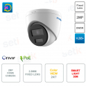 Telecamera Dome ColorView 2MP IP PoE ONVIF® - Ottica 2.8mm - Per esterno - Smart light 30m