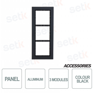 Pannello a 3 Moduli Dahua - Colore nero - In alluminio