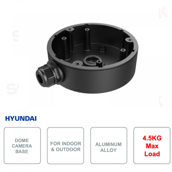 Base per telecamere dome - Lega di alluminio - Max. 4.5Kg - Per interno ed esterno