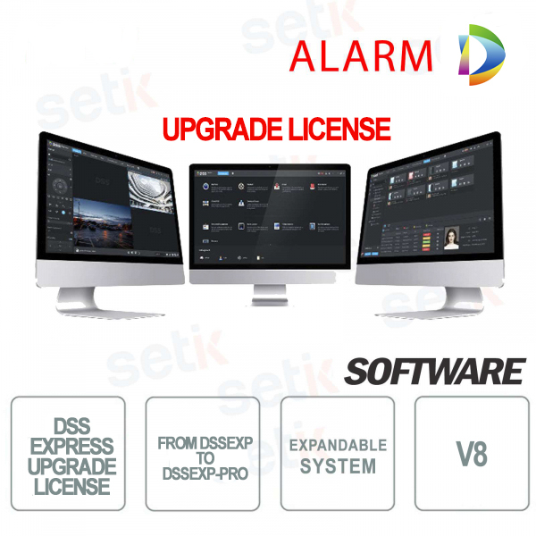 Licence de mise à niveau du logiciel VMS Dahua de DSSEXP-ALARM à DSSEXP-PRO-ALARM