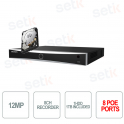 HIKVISION 8 Channel NVR - 8 PoE HDMI 4K VGA 12 MP ports