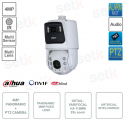 Telecamera PAnoramica + PTZ - IP ONVIF® - Ottica Panoramica 4mm - Dettaglio 4.8 mm–115 mm - Intelligenza artificiale