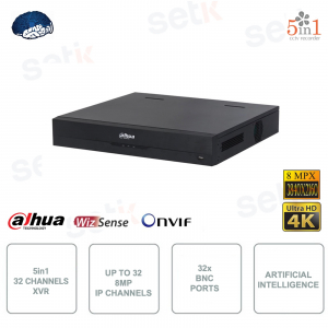 XVR IP ONVIF® - 32 canali - 5M-N - 1080p - 5in1 - 32 porte BNC
