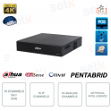 XVR IP ONVIF® - 16 canaux - 5en1 - Jusqu'à 12MP - 16 canaux IP et 16 canaux analogiques - Intelligence artificielle