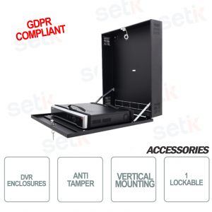 Pulsar contenitore metallico box DVR Tamper - Medium Vertical - Colore Nero