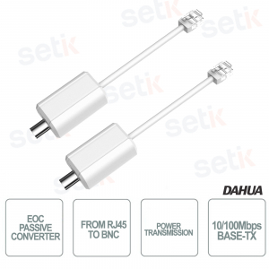 EoC 2 Convertisseur passif RJ45-BNC Alimentation Dahua
