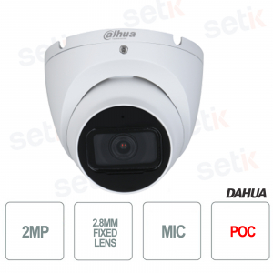 Telecamera DOME POC 4in1 2MP 2.8mm ir30 IP67 Microfono