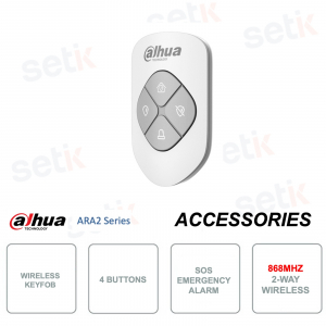 Clavier sans fil - 4 boutons - 868Mhz - Alarme SOS