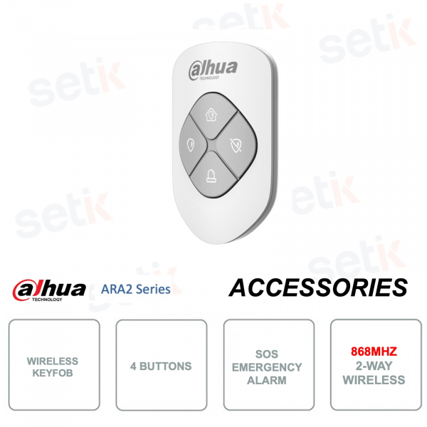 Clavier sans fil - 4 boutons - 868Mhz - Alarme SOS