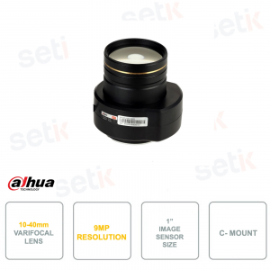 Motorisiertes Varioobjektiv 10–40 mm – 9 MP – C-Fassung – F1,5