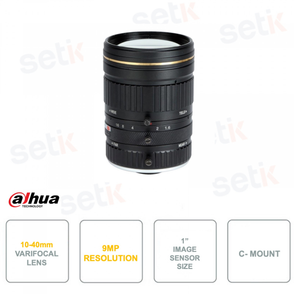 10-40mm varifocal lens - 9MP - F1.5 - 1 inch sensor