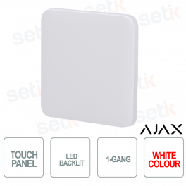 Botón único para LightSwitch de 1 elemento / 2 vías Ajax White