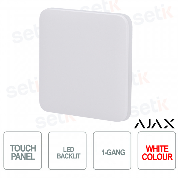 Botón único para LightSwitch de 1 elemento / 2 vías Ajax White