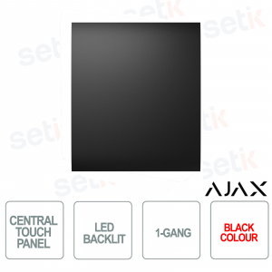 Botón central para LightSwitch de 1 elemento/2 vías Ajax Black