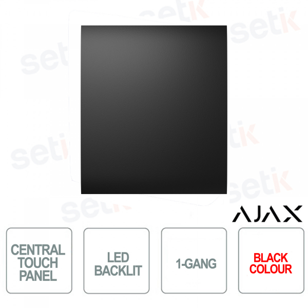 Tasto centrale per LightSwitch 1-gang / 2-way Ajax Nero