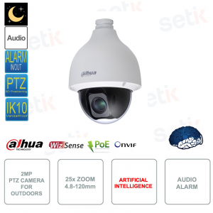 Telecamera IP POE ONVIF® PTZ - Zoom 25x 4.8 mm–120 mm