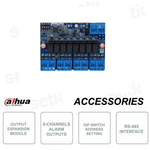 Module Dahua ARM708-RS – Extension 8 sorties pour alarmes professionnelles