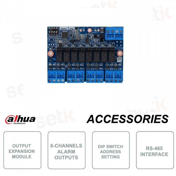 Module Dahua ARM708-RS – Extension 8 sorties pour alarmes professionnelles